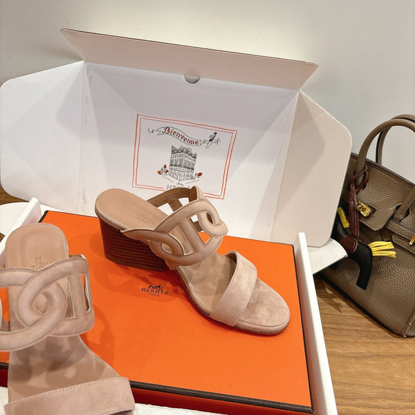 HM  Sandal 60 Beige in Suede 743970