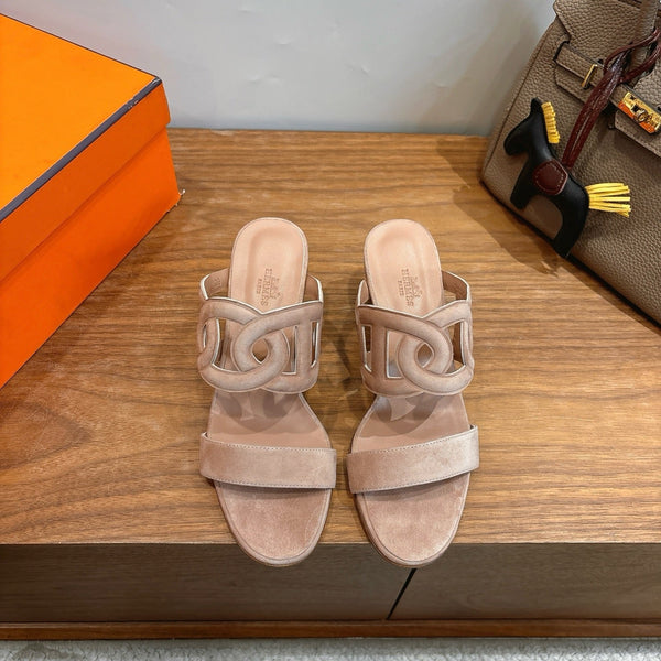 HM  Sandal 60 Beige in Suede 743970