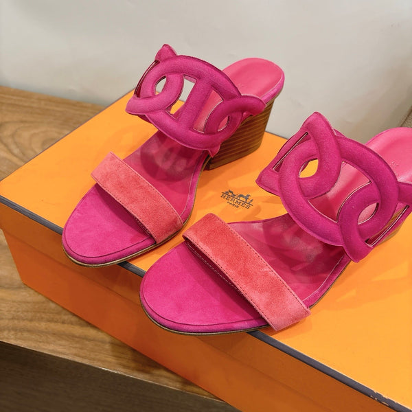 HM  Sandal 60 Pink in Suede 743973