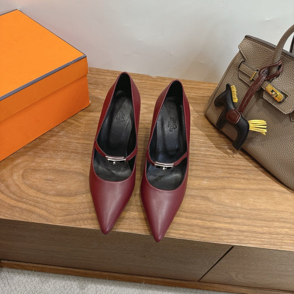 HM 26 Majeste 85 Pump Burgundy in Cowhide 744013