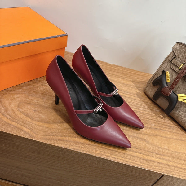 HM 26 Majeste 85 Pump Burgundy in Cowhide 744013