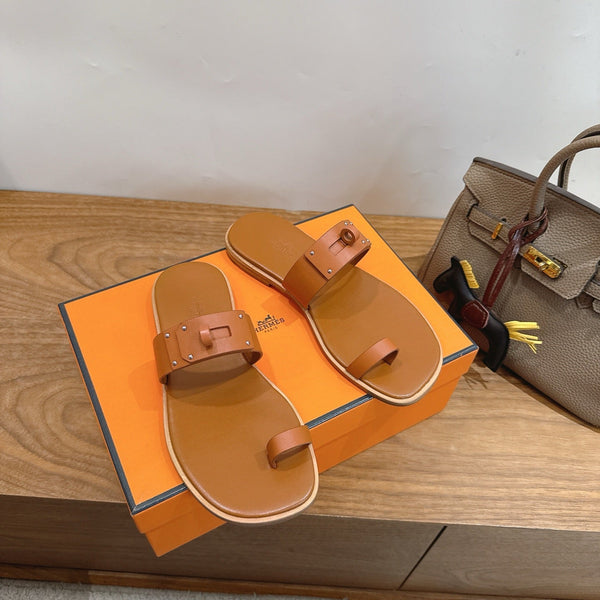 HM  July Sandal Brown in Cowhide 744060