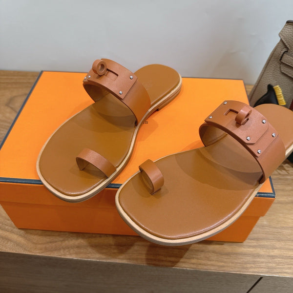 HM  July Sandal Brown in Cowhide 744060
