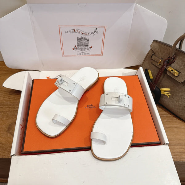 HM  July Sandal White in Cowhide 744061