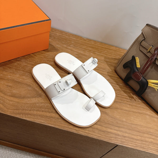 HM  July Sandal White in Cowhide 744061