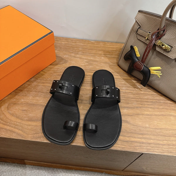 HM  July Sandal Black in Cowhide 744062