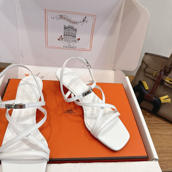 HM  June Sandal White in Cowhide 744047