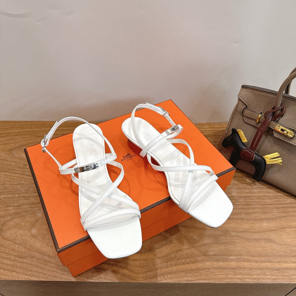 HM  June Sandal White in Cowhide 744047