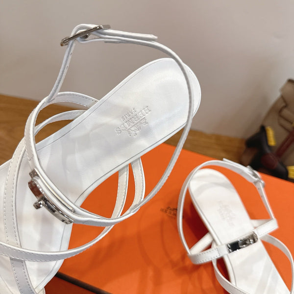 HM  June Sandal White in Cowhide 744047