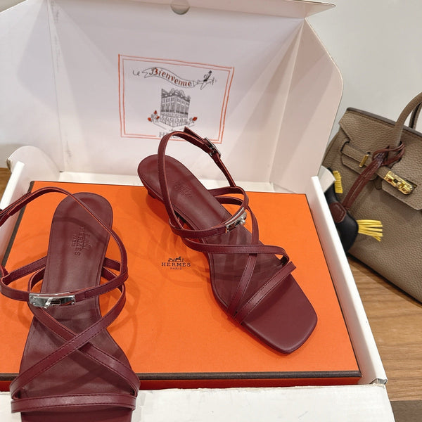 HM  June Sandal Burgundy in Cowhide 744050