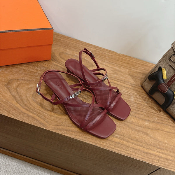 HM  June Sandal Burgundy in Cowhide 744050