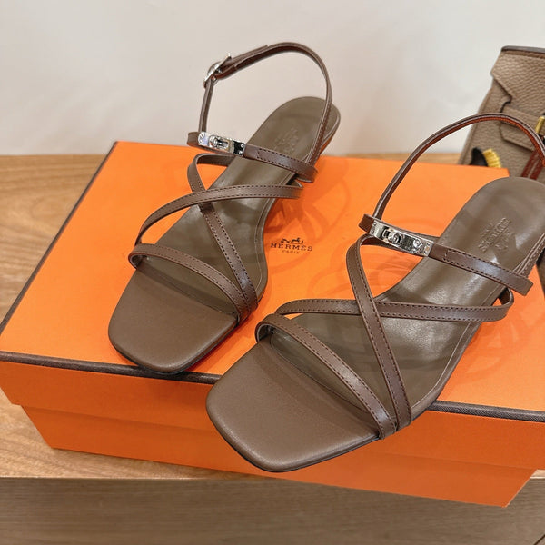 HM  June Sandal Brown in Cowhide 744052
