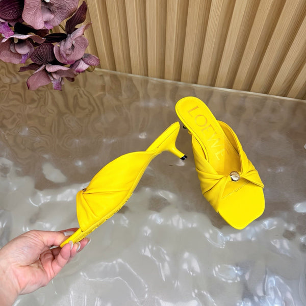 Loew Pebble Soft Sandal 55 Yellow in Sheepskin 749415