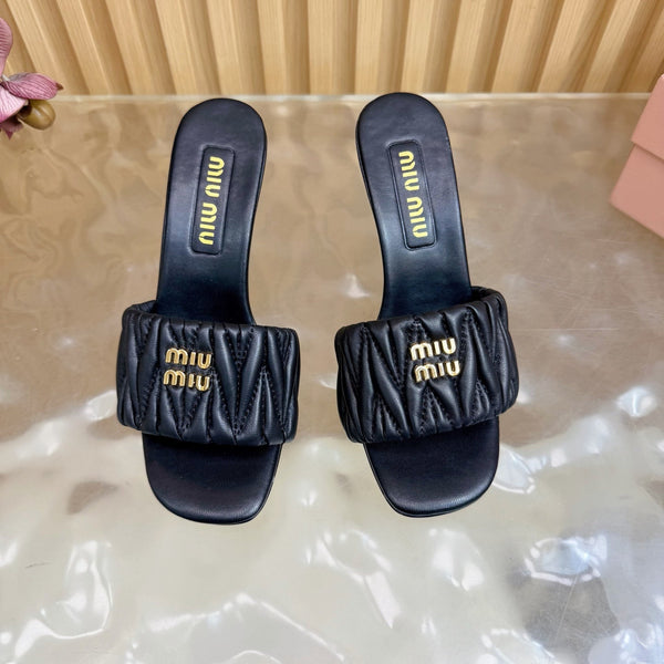 MM Pointed-Toe High Heels 85 Black in Sheepskin 749061