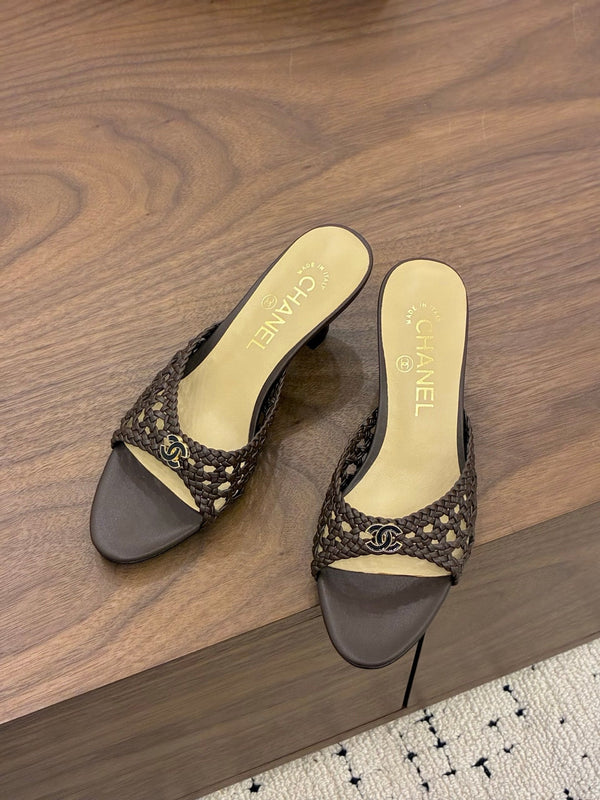 CC Sandal 60 Dark Brown in Woven 747972