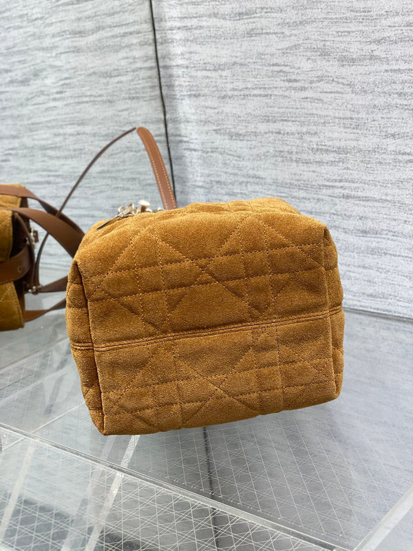 CD Toujours Vertical Bag 18cm Brown in Suede 286495