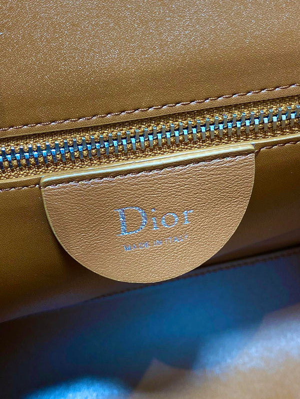 CD Diorly Bag 31.5cm Brown in Nubuck Leather 286586