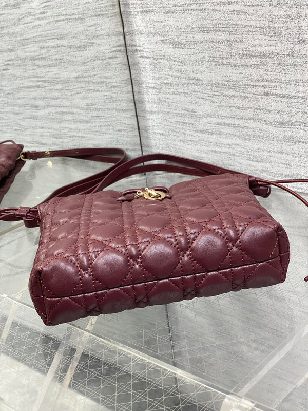 CD Dior Adiorable Bag 22cm Burgundy in Quilted Leather 286633
