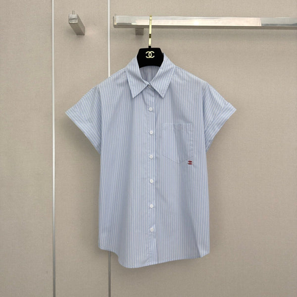 CC Short-sleeved Shirt Light Blue in Cotton 379641