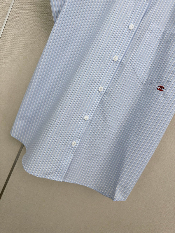 CC Short-sleeved Shirt Light Blue in Cotton 379641