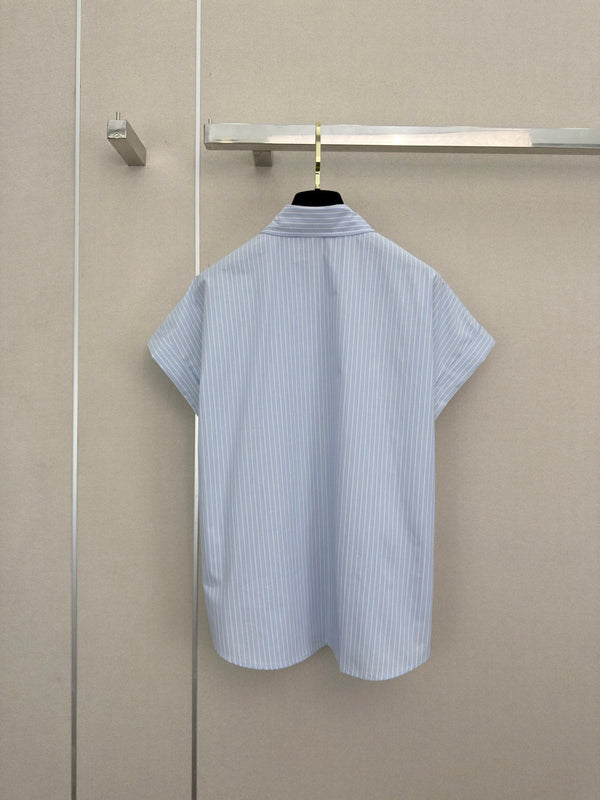 CC Short-sleeved Shirt Light Blue in Cotton 379641