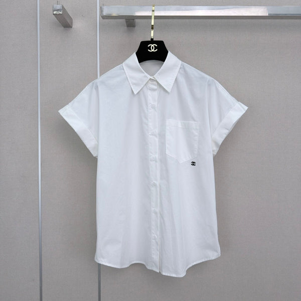 CC Short-sleeved Shirt White in Cotton 379640