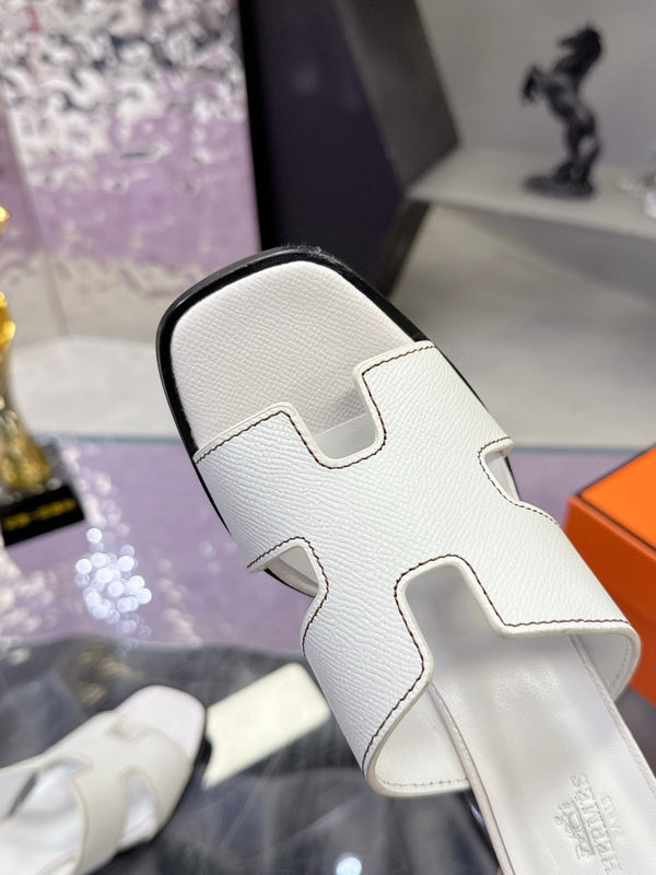 HM Sandal 90mm White in Cowhide 757932
