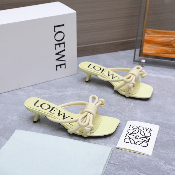 Loew 26 Knot Sandals 45mm Green Pastel in Lambskin 759438