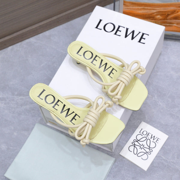 Loew 26 Knot Sandals 45mm Green Pastel in Lambskin 759438