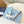 Pra Bow-Tie Stylish Flat Sandals Blue in Lambskin 771277