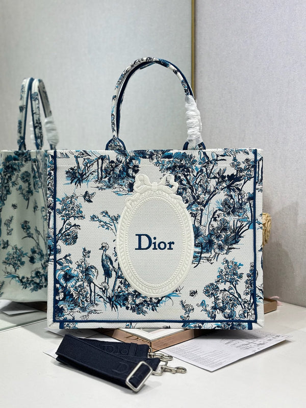 CD Book Tote  Blue in Canvas 288091