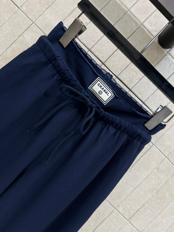 CC 26 Double-waistband Wide-leg Sweatpants in Cotton 385690