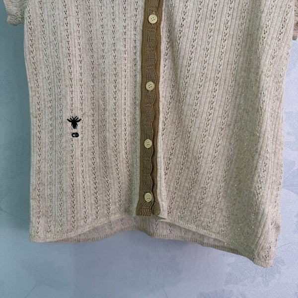 CD 26 Color-Blocked Textured Knit Top in Wool