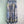 CD 26 Printed Elastic Waist Midi Skirt Blue in Polyester