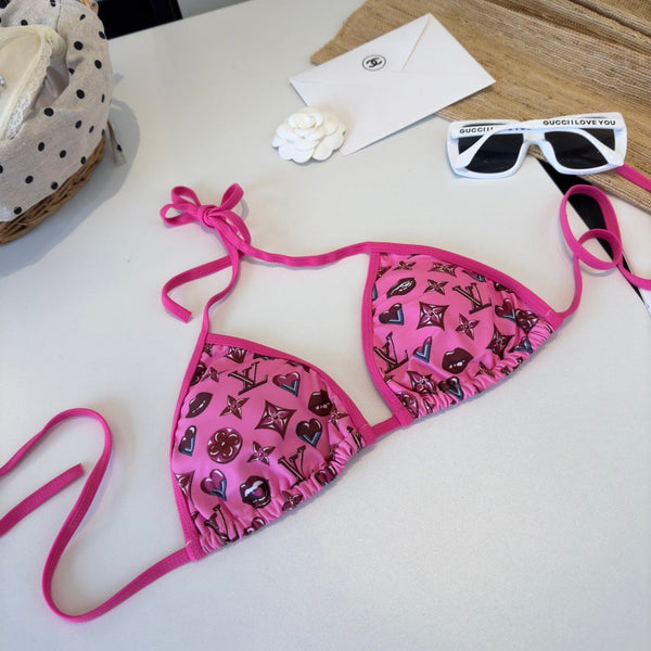 LV Graphic Monogram Bikini in Pink Polyamide 230987