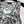 CC Black and White Ink Floral Print Sleeveless Vest in Acetate 387325
