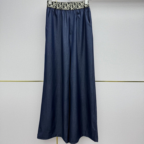 CD 26 Wide-Leg Jeans Navy Blue in Lyocell 389456