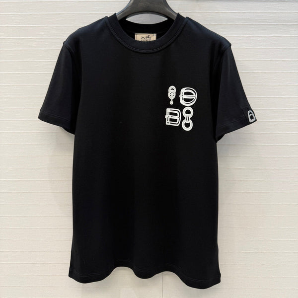 HM T-Shirt Black in Cotton 389807