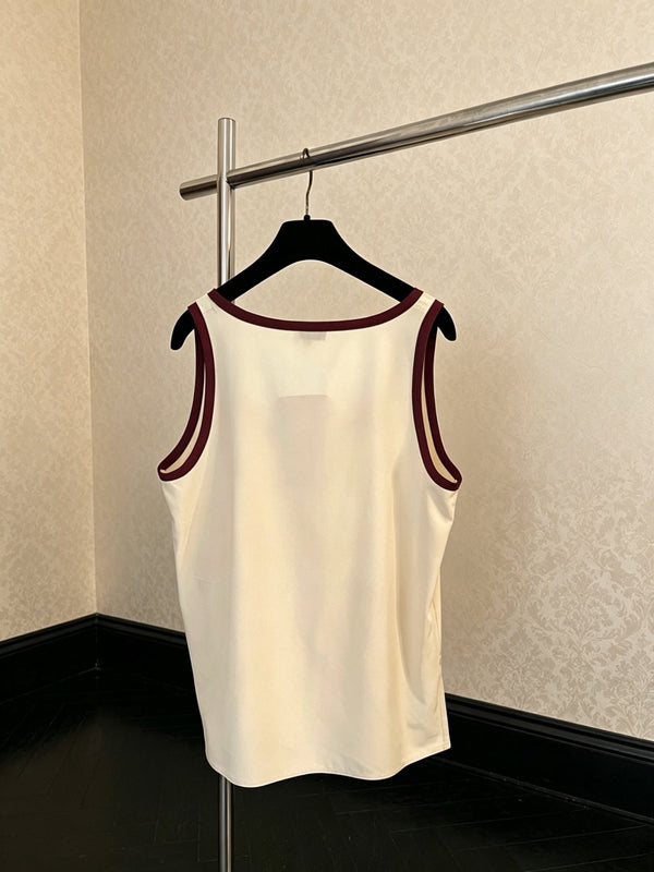 CC 2026 Color-Block Pocket Tank Top Light Yellow Soie Silk 300778