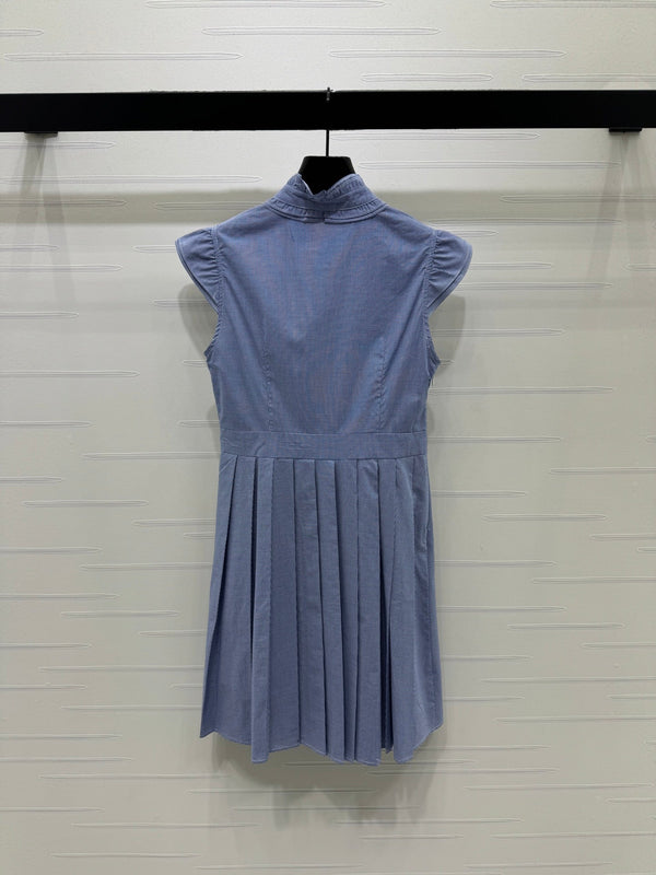 Miu Gingham Check Shirt Dress Cotton 392629