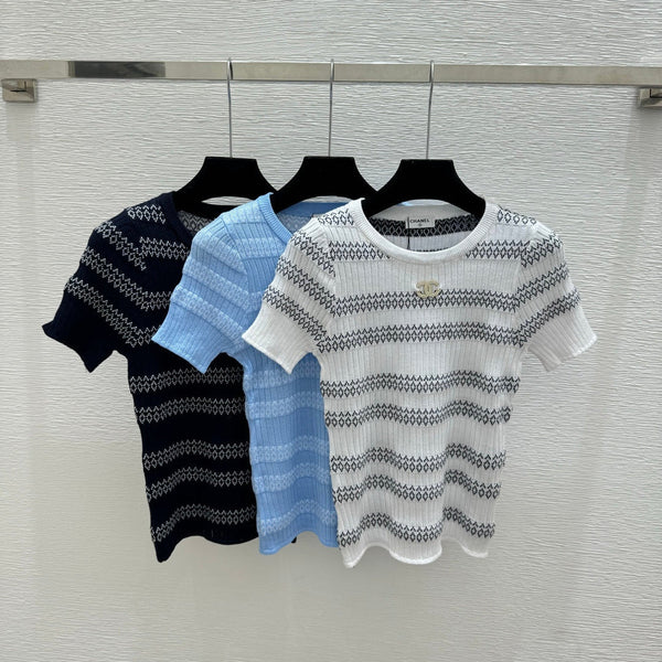 CC 2026 Striped Short-Sleeve Shirt Tencel 516741