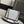 CC Flap Bag 22cm White Lambskin with Black Braided Trim