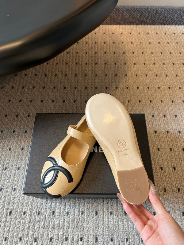 CC 26s Coco Beach Mary Jane Flats Begie Cowhide