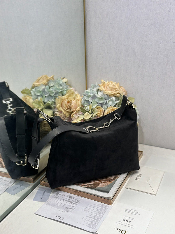 CD 2026 Bag Black 39cm Suede Leather 288377