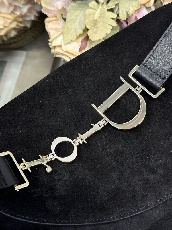 CD 2026 Bag Black 39cm Suede Leather 288377