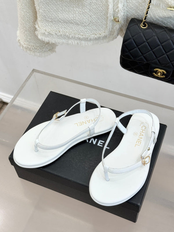 CC New Minimalist Flip-Flop Flat Sandals Calfskin 841972