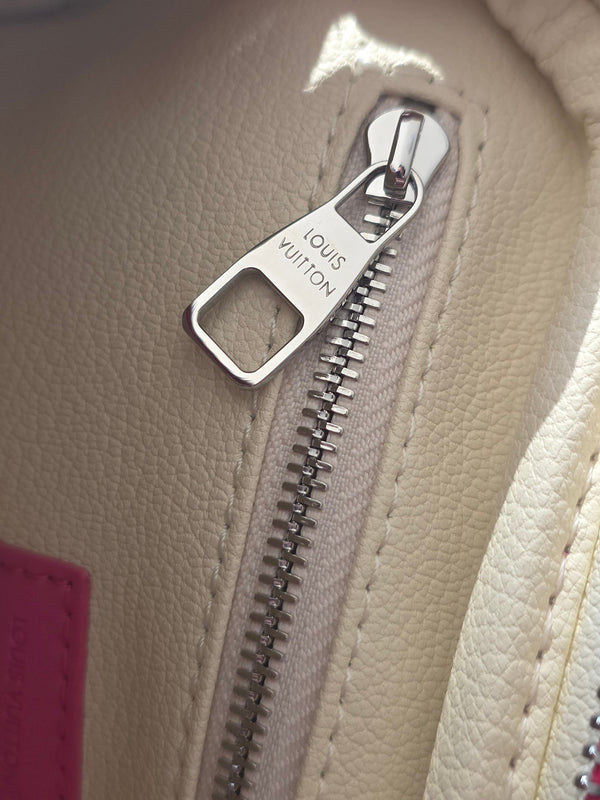 LV Monogram Zip Pouch 20cm Pink PVC & Leather Trim 292017
