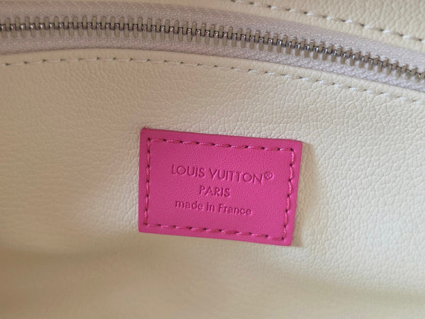LV Monogram Zip Pouch 20cm Pink PVC & Leather Trim 292017