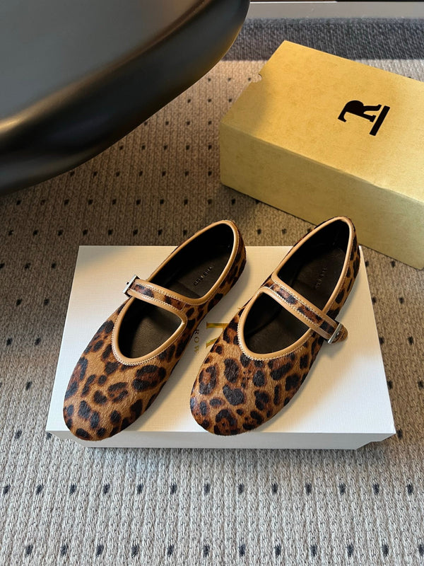 TR 26SS One-Strap Mary Jane Flats Horsehair 36166