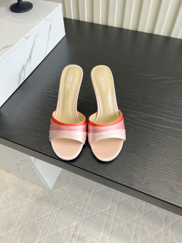 Mach Sandals 9.5cm Pink Red Ombre Satin 851918